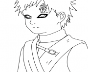 Printable Gaara is a shinobi of Sunagakure coloring pages